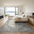 thumbnail image 3 of ODIKA 9'x12' Washable Area Rug Low Pile, Flatwoven, Large Vintage Beige Farmhouse Ornamental Border Dining Table for Great Room, Indoor Concept, Living, 3 of 7
