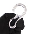 thumbnail image 5 of 4 Inch Stainless Steel Locking Type Carabiner Clip Spring Snap Hook - 2 Packs Heavy Duty Carabiner Clips for Keys, Swing Set, Camping, Fishing, Hiking Traveling, 650 lbs Capacity, 5 of 6