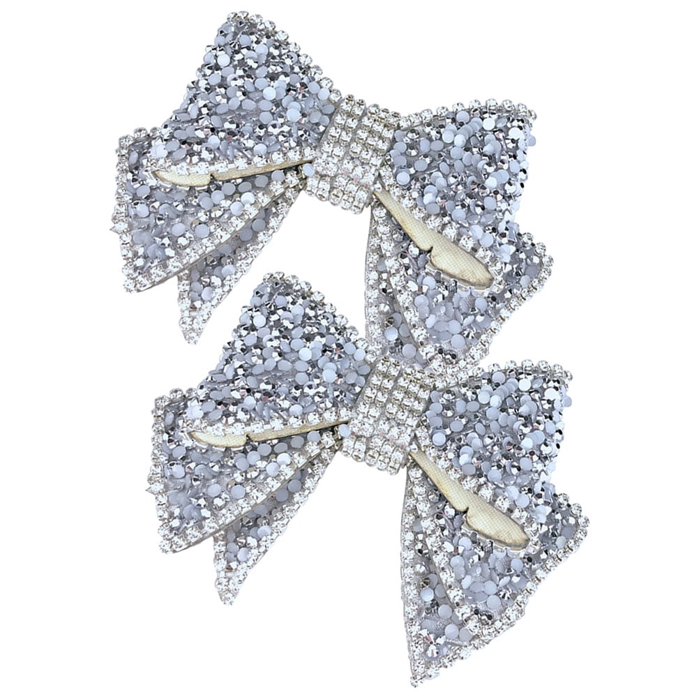 WORGEOUS 10 Pcs Rhinestone Shoe Charms with Bowknot Design, Decorative Accessories for Women’s Shoes