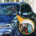 thumbnail image 3 of ALAZA Retro Blooming Flowers Windshield Sun Shade Car Foldable Sun Visor Block UV Rays Protector 53"x23.5", 3 of 8
