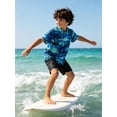 thumbnail image 2 of Aideaone 2 Pack Boy Hawaiian Shirts Button Down Kids Tropical Aloha Shirts Short Sleeve Size 8-14 Year, 2 of 6