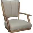 thumbnail image 3 of Leather Classic Caster Solid Wood Dining Chair - Tan on Cashew, 3 of 3