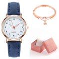 thumbnail image 4 of Fufafayo under $5 9Pcs Women's Watch, Women's Quartz Watch, Luminous Dial Watch with Bracelet, Frosted Leather Strap Watch, Retro Round Wristwatch, Gift Set with Box, Everyday Wear, Business, Casual, 4 of 9