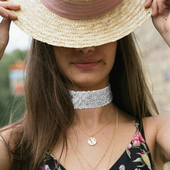 GAXIRE Stylish Rhinestone Choker Necklace for Women and Teens, Comfortable Metallic Jewelry Accessory