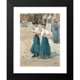 thumbnail image 2 of Isaac Israëls 11x14 Black Modern Framed Museum Art Print Titled - Midinettes on the Plce Vendome, Paris, 2 of 5