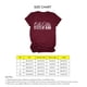thumbnail image 4 of Camiseta holgada con estampado de letras para mujer, color burdeos con fuentes blancas, mangas cortas, cuello redondo, talla S, estilo casual elegante, 4 of 4