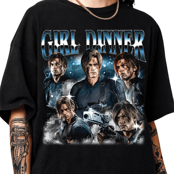 Girl Dinner Shirt, Leon Kennedy Gamer Girl Tee