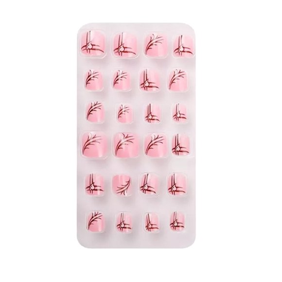 Qarigey 1 juego de envolturas navideñas para uñas Dibujos animados Niños adorables Kit de manicura Regalos Pinceles de maquillaje y herramientas PNT-16-09