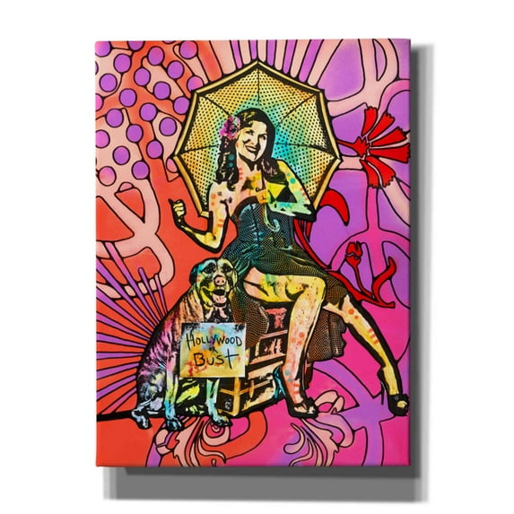 Epic Graffiti 'Pinup for Pitbulls' by Dean Russo, Canvas Wall Art, 40"x54"