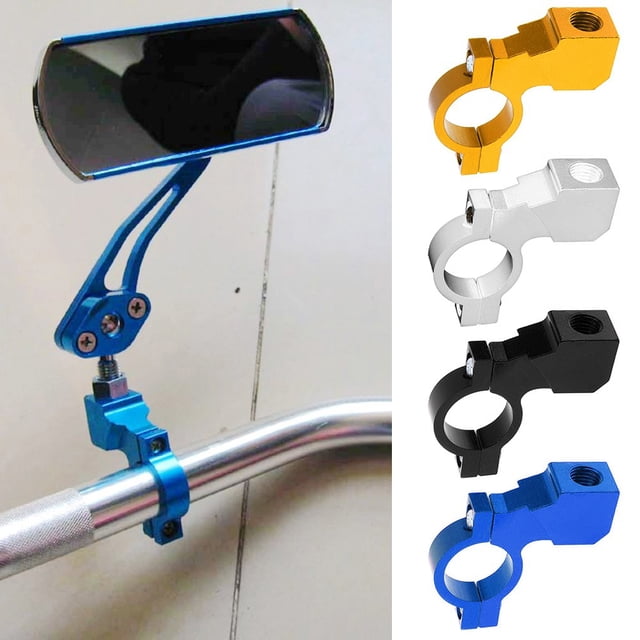 10Mm Thread Dia Motorcycle Handlebar Rearview Mirror Clamp Bracket Aluminum 7/8" Handlebar Moto Accessory Blue Mingyiq