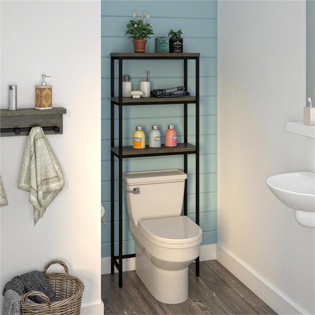 SystemBuild Cendre sur le Stockage de Toilette en Chêne Vieilli