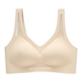 thumbnail image 4 of Women's Plus Size Wireless Bra with Adjustable Back Closure, Breathable Thin Cup Seamless Full Coverage Comfort Support, 4 of 7