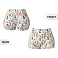 thumbnail image 3 of Yiaed Barbecue Gnomes Print Women's Athletic Shorts Running Shorts Sporty Short High Waisted Elastic Workout Shorts for Yoga Gym Running & Sports -X-Large, 3 of 5