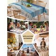 thumbnail image 5 of Blue Coastal Table Cloth, Summer Beach Nautical Abstract Art Waterproof Tablecloth for Square Tables, Reusable Washable Fabric Table Cover for Restaurant Kitchen Dining Tables 60"x60", 5 of 6