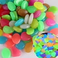 thumbnail image 3 of GeBuSn 100pcs Luminous Stones Glow In The Dark Garden Pebbles Stones Rocks Glowing Rocks For Outdoor Garden Yard Aquarium Walkway Tank (Mix Color), 3 of 6