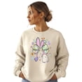 thumbnail image 4 of Easter Nurse Sweatshirt for Women - Cute Bunny Bow Stethoscope Graphic Tee Sand Sweatshirt Adult Medium, 4 of 7