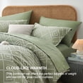 thumbnail image 4 of Davulos Green Tufted King Size Comforter Set 7 Piece Bed in a Bag, Shabby Chic Boho Comforter and Sheet Set, Soft Microfiber Complete Bedding Set for All Season(Green , King), 4 of 9