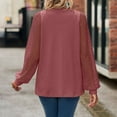 thumbnail image 6 of Christmas Deals! Borniu Womens Tops, Women's Fashion Casual Spring Summer Long Sleeve V-Neck Blouses & Shirts Womens Fashion Clearance, 6 of 7
