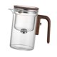 thumbnail image 4 of Glass Tapot Separación de agua Regalos de té para té suelto Té creativo té té maneñador de madera fabricante de té para casa de la casa de té casera 600 ml, 4 of 8