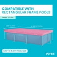 thumbnail image 3 of INTEX 8.5ft x 5.3ft Rectangular Outdoor Backyard Swimming Pool Debris Cover, Pink, 3 of 6