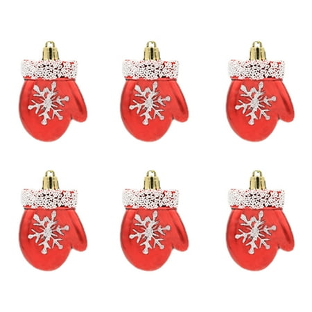 

Christmas Tree Hanging Ornament | 6pcs Cute Stocking Gloves Holiday Crafts | Delicate Christmas Pendant Bright Color Christmas Pendant Wall Door Home Decor