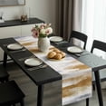 thumbnail image 2 of Brown Gray White Table Runner 70 Inches Long, Vintage Rustic Abstract Mottled Art Kitchen Coffee Dining Table Decoration for Home Party Birthday Wedding Home Decor 13x70 Inches, 2 of 8