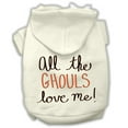 thumbnail image 5 of Halloween Pet, Dog  Cat Hoodie Screen Printed, "All The Ghouls Love Me", 5 of 10