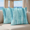 thumbnail image 5 of 16x16 Pillow Covers Set of 2, Teal Blue Ombre Square Throw Pillow Covers for Couch/Sofa/Living Room, Modern Abstract Art Oil Painting Decorative Soft Pillowcases for Couch Throw Pillows, 5 of 9