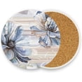 thumbnail image 5 of GZHJMY Printed Round Marble with Flowers Ceramic Coasters with Cork-Backed for Coffee Drink Cup Mat Absorbent Stone Coaster, 2 Pack, 5 of 5