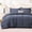Indigo Blue-California King, variant on Full Indigo Blue 7-Piece Bed-in-a-Bag All Season Bedding Set