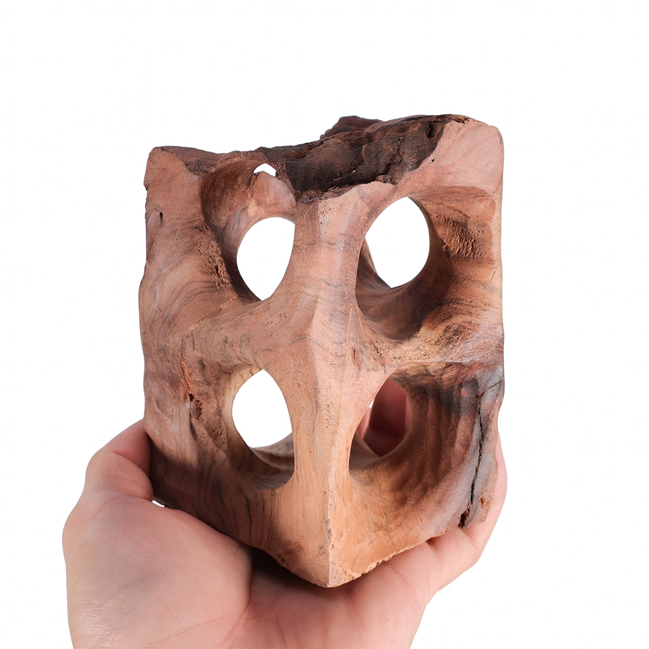 HIBIBUD 2026 New Natural Driftwood Aquarium Decoration Tree Stump with Hideouts Hole for Fishtanks Random Styles Fishtank Landscape Figur