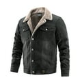 thumbnail image 2 of Winter Fleece Fashion Shawl Collar Jacket Casual Coat (XL, Black), 2 of 6