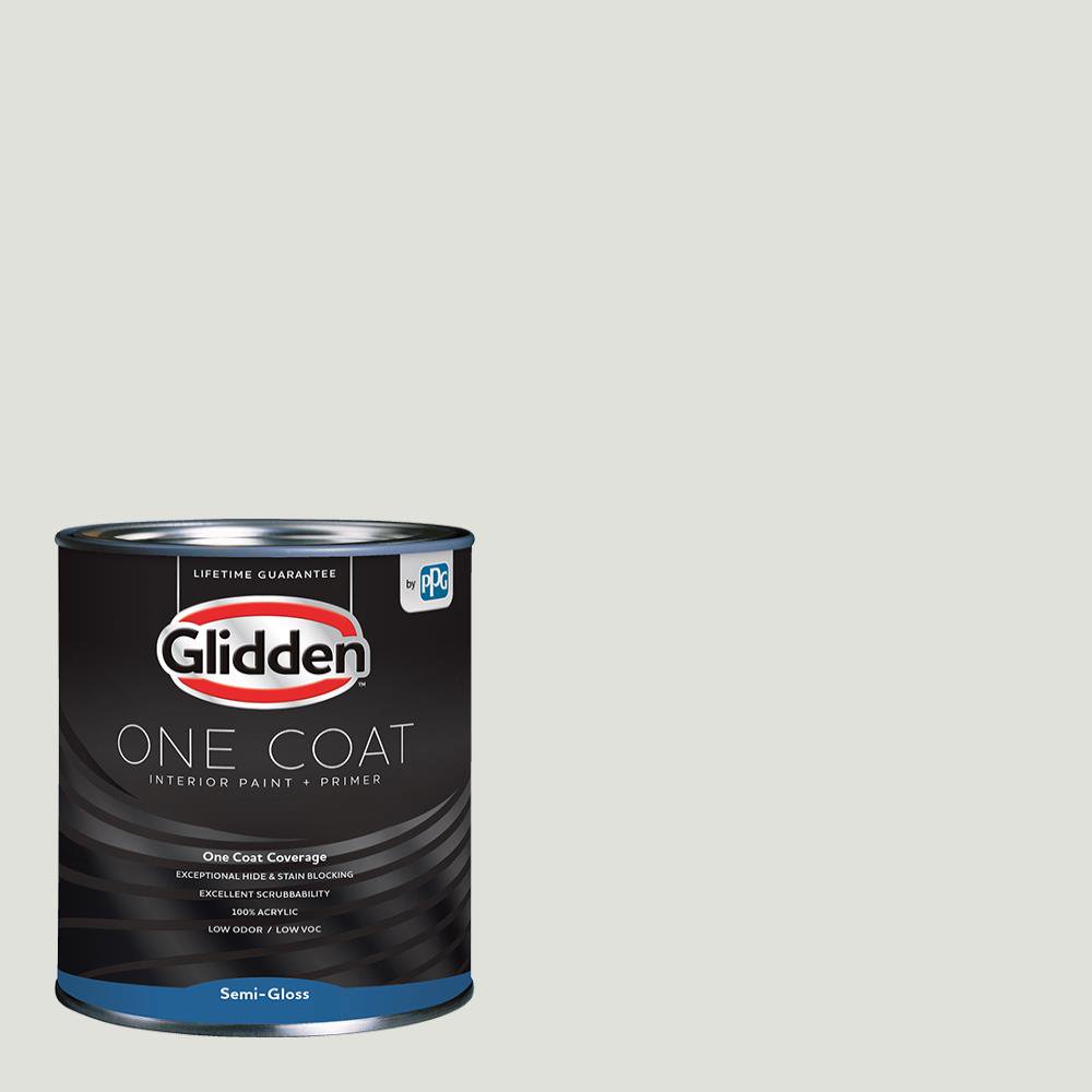 Glidden One Coat Interior Paint + Primer, Tundra Frost / White, 1 Quart