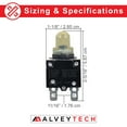 thumbnail image 2 of AlveyTech 30 Amp (30A) 125/250V AC/32V DC Push-Button Reset Circuit Breaker with 1/4" Tab Terminals, 2 of 8