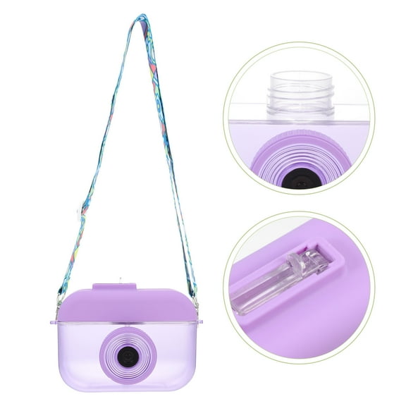 CTIRCHIU Camera-Shaped Juice Bottle Portable Leakproof Water Cup for Adults and Kids, Decorative and