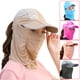 thumbnail image 3 of Toystoory Sombreros con visera para mujer, gorra protectora solar para pesca, protección UV, cubierta para el cuello y la cara, sol Deportes acuáticos caqui, 3 of 6