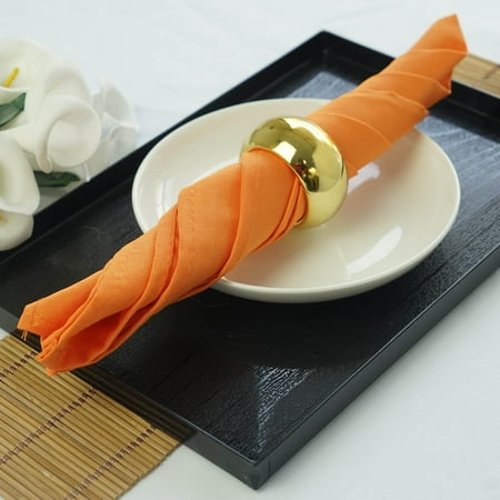 

Efavormart Pack of 25 ORANGE Premium 17 x 17 Washable Polyester Napkins Great for Wedding Party Restaurant Dinner Parties