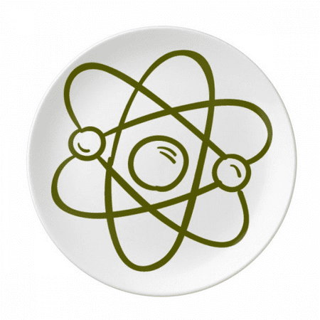 

School Atoms Around Electronic Physics Plate Decorative Porcelain Salver Tableware Dinner Dish