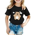 thumbnail image 2 of Byoo Toddler Girls Cute Bear Print T-Shirt Graphic Tee Short Sleeve Crew Neck T Shirt, 2 of 3