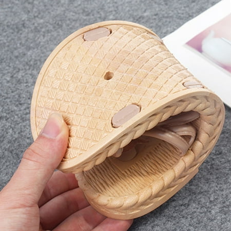 

Vedolay Slippers Shoes Slippers for Women Casual Flat Slippers Ring Toe Sandals Orange 7.5