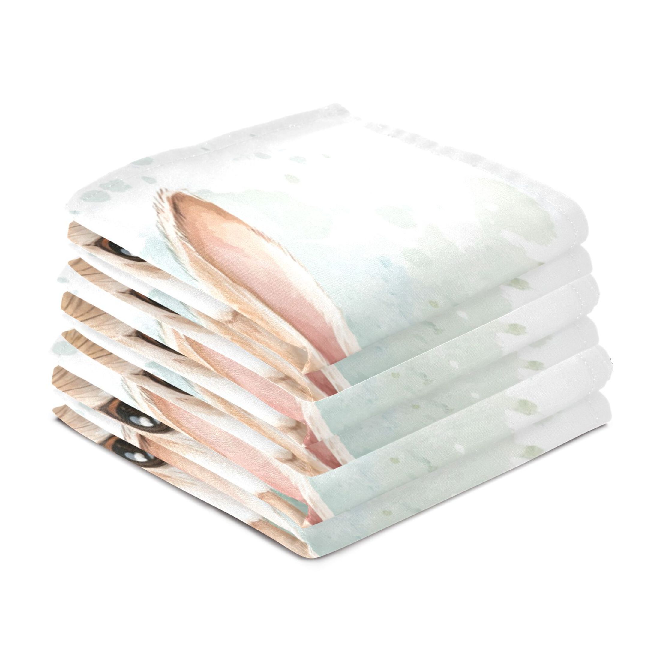 Kitchen Towel 28x18 Inches x6，Plate Towel, Decorative Towel, Napkin, Tea Towel Tea Towels For Kitchen Dish Cloths & Dish Towels Easter White Rabbit