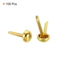 thumbnail image 3 of Uxcell 6x12mm Mini Fermoirs Ronds Accessoires de Bricolage Ton Or Lot de 100, 3 of 5