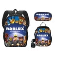 thumbnail image 3 of Conjunto de tres piezas de bolso escolar Roblox, bolsa de lápices de una sola capa de poliéster circundante, bolsa de almuerzo, paquete de hombro, nuevo, 3 of 3