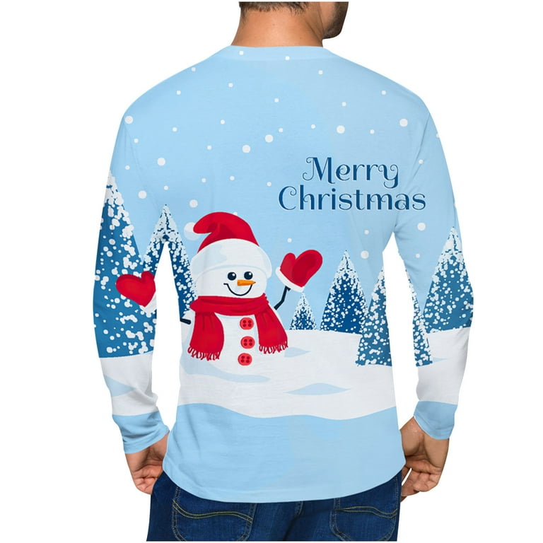 same day delivery items prime Funny Christmas Tee Shirts for Women Plus  Size Snowman Graphic Print Shirts Casual Long Sleeve Pullover Sweatshirts