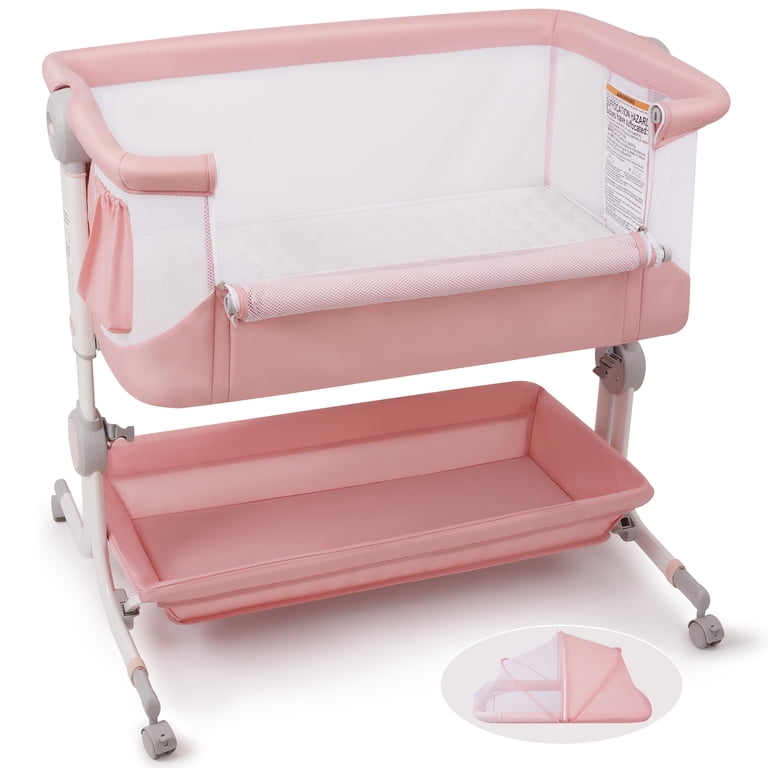 Babyeap 3-in-1 Bassinet Bedside Sleeper, Height Adjustable photo 8