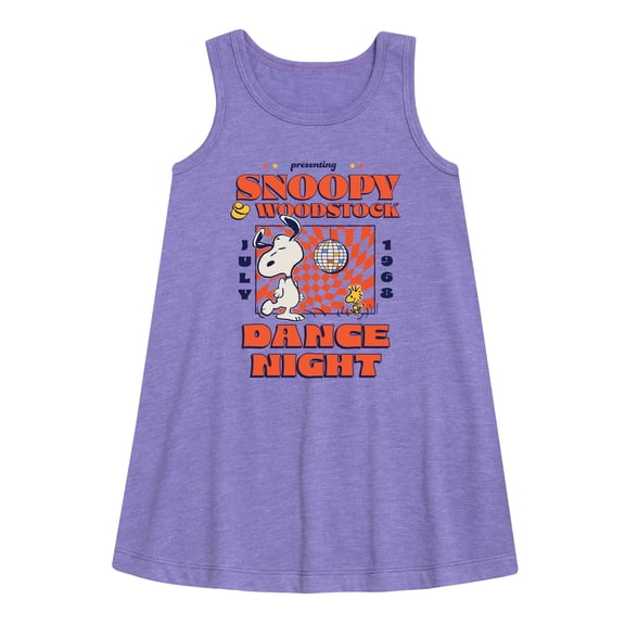 Peanuts - Snoopy And Woodstock Dance Night - Toddler & Youth Girls A-line Dress