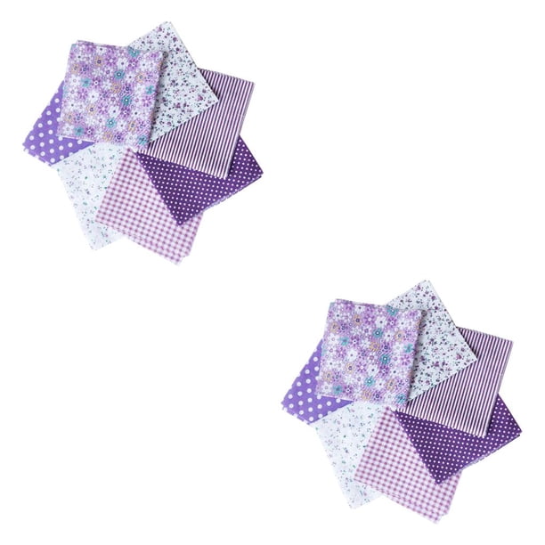 Yuarrent Tela de algodón estampada para costura, telas acolchadas para retales, costura artesanal, accesorios hechos a mano, 7 Uds., 25x25Cm Type8 NO8