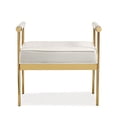 thumbnail image 5 of TOV Furniture The Diva Collection Modern Style Faux Leather Upholstered Salon Entry Way Bench, White, 5 of 5
