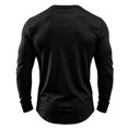thumbnail image 6 of Men's Crew Neck Chest Pocket Long Sleeve Shirts Loose Fit Soft Breathable Solid Color Daily Casual Layering Top For Male, 6 of 8