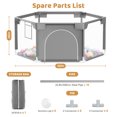 thumbnail image 7 of babyeap 50 Inch Baby Playpen,Fence Baby Play Yard for Indoors Outdoors,Hexagonal Toddler Playpen,Dark Gray, 7 of 7